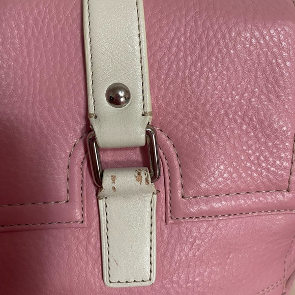 FINAL PRICE Vintage Coach Hamilton satchel bag #13091  Pink & White - Picture 15 of 16
